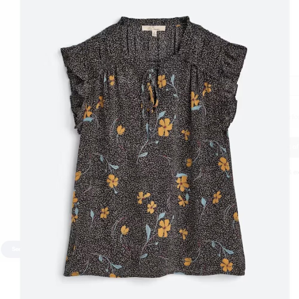 Les Serein 'Alva' - Ruffle Detail Blouse - Womens Size L